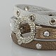 Triple bracelet enveloppe de cuir X-BJEW-C284-1-4