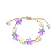 Bracelet de perles tressées en coquillage cauri naturel et étoile de mer en verre pour femme BJEW-JB09943-2