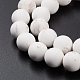 Brins de perles de magnésite naturelle rondes givrées G-I168-07-10mm-3