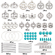 Kits para hacer aretes colgantes de chakra diy de sunnyclue DIY-SC0019-72-2