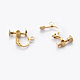 Racking Plated Brass Clip-on Earring Findings KK-P169-01G-2