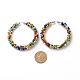 Colorful Glass Seed Braided Big Hoop Earrings EJEW-JE05015-4