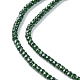 Chapelets de perles en pierre d'or verte synthétique G-F748-O03-01-4