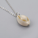 Colliers pendentif perles cauris NJEW-JN02284-3