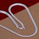 Popular Silver Color Plated Brass Curb Chain Necklaces For Men NJEW-BB12684-1-3