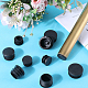 GORGECRAFT 30PCS 3 Sizes Round Plastic Hole Plugs 20mm 25mm 30mm Tubing Inserts Black End Caps Pipe Inner Plugs Fastener for Chair Leg Inserts Anti-Slip Ribbed Tube Furniture Fences Glide Protection AJEW-GF0008-01-4