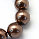 Backen gemalt pearlized Glasperlen runden Perle Stränge HY-Q003-12mm-52-3
