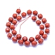 Rosso naturale perline di diaspro fili G-I279-A09-2