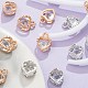 20 pièces 2 couleurs saint valentin thème coeur alliage micro breloques en zircone cubique claire ZIRC-FS0001-01-4