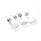 304 kit de accessoires de boucles d'oreilles sutd en acier inoxydable STAS-I152-13P-3