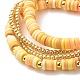 Handgefertigte Heishi-Perlen-Stretcharmbänder aus Fimo BJEW-JB07406-01-9
