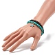 Ensemble de bracelets extensibles en perles de noix de coco naturelles et de turquoise synthétique (teintes) BJEW-JB07168-4