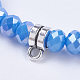 Galvanoplastie imitation jade verre perle stretch bracelets BJEW-JB03580-06-3