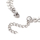 Bracelet à maillons en perles naturelles avec 304 chaines épis en acier inoxydable pour femme BJEW-TA00214-6