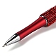 プラスチックとアイロンのビーズ可能なペン  ボールペン  ラインストーン付き  ジュエリービーズ付きDIYパーソナライズペン用  クリムゾン  145x14.5mm AJEW-H147-01K-3