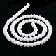Chapelets de perles en verre à facettes opaques de couleur unie X-EGLA-J047-4x3mm-01-2