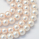 Backen gemalt pearlized Glasperlen runden Perle Stränge HY-Q003-4mm-41-1