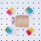Dyed Wooden Craft Pegs Clips WOOD-PH0006-02-6