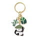 Schlüsselanhänger mit Emaille-Anhängern aus Panda-Legierung KEYC-JKC00576-3