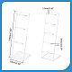 Delorigin 4 Stück 2 Stile transparente Acryl-Ohrring-Präsentationsständer EDIS-DR0001-08-2