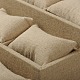 模造黄麻布のアクセサリーのブレスレットの枕表示  3層9グリッド枕ブレスレットジュエリーディスプレイトレイ  木で  淡い茶色  245x270x95mm BDIS-G002-03-2