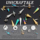 Unicraftale 48 個 12 スタイル 201 & 304 ステンレス鋼ペンダント  スパイク/コーン チャーム  ミックスカラー  6.5~18.5x3~7mm  穴：1.5~2mm  4個/スタイル STAS-UN0048-22-5