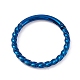 女の子の女性のためのツイストリングフープピアス  分厚い304ステンレス鋼のイヤリング  ブルー  12.7x1.2mm  16ゲージ（1.3mm） STAS-D453-01A-03-1