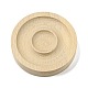 ブナ木製バングル ブレスレット指リング表示ホルダー トレイ  フラットラウンド  小麦  95x20mm  ブレスレットの溝: 41~77mm  リングトレイ BDIS-D002-01B-2