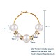 Pendientes de aro con cuentas de perlas de imitación acrílica EJEW-JE03476-3
