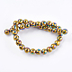 Electroplate Glass Beads Strands LAMP-K029-11-3