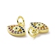 Brass Micro Pave Colorful Cubic Zirconia Charms KK-E068-VF078-3