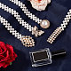 CRASPIRE 4PCS Pearl Waist Belts Crystal Rhinestone Waist Chains 4 Styles Wedding Sash Belt for Women AJEW-CP0001-74-4