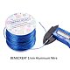 BENECREAT 18 Gauge(1mm) Aluminum Wire 492 FT(150m) Anodized Jewelry Craft Making Beading Floral Colored Aluminum Craft Wire - Blue AW-BC0001-1mm-01-6