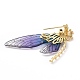 Resin Dragonfly Lapel Pin with Cubic Zirconia JEWB-G015-03G-3