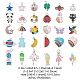 30pcs 30 styles de pendentifs en émail en alliage ENAM-YW0002-88-3