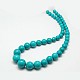 Round Natural Howlite Graduated Beads Strands G-N0132-08-2