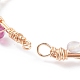 Bracelet tressé en perles de fluorite naturelle BJEW-JB07997-02-5