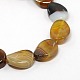 Natural Striped Agate/Banded Agate Flat Teardrop Bead Strands G-N0073-15x20mm-18-1