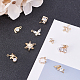 10Pcs 10 Style Brass Micro Clear Cubic Zirconia Charms ZIRC-PH0001-09G-3