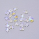 Transparent Electroplate Glass Beads GLAA-P037-02-AB04-1