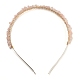Mit Messingdraht umwickelte Haarbänder mit natürlichen Edelsteinsplittern AJEW-Z010-04-2