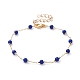 Bracelets ronds en perles synthétiques turquoise (teints) BJEW-JB05274-2