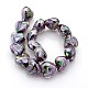 Pearlized Handmade Inner Flower Lampwork Heart Beads Strands LAMP-L024-02D-3