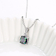 Латунные кубического циркония кулон ожерелья NJEW-BB16625-6