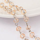 Faceted Rondelle Handmade Electroplate Glass Beads Chains AJEW-JB00130-05-1