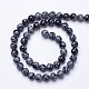 Chapelets de perles de flocon de neige en obsidienne naturelle G-D855-11-8mm-2