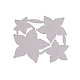 花フレーム炭素鋼切削ダイスステンシル  DIYスクラップブッキング/フォトアルバム用  装飾的なエンボス印刷紙のカード  つや消しプラチナ  8.7x9.2cm DIY-F036-33-6