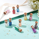 SUNNYCLUE 1 Box 20Pcs 10 Colors Glass Bottle Charms Transparent Mini Wishing Bottle Wish Pendants Colorful Rhinestone Sequins Cork Stopper for Jewelry Making Charms Bracelets Findings GLAA-SC0001-59-4