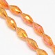 Electroplate Crystal Glass Rice Beads Strands EGLA-F043-A-2