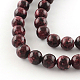 Brins de perles rondes en jaspe sésame naturel teint G-R342-10mm-11-2
